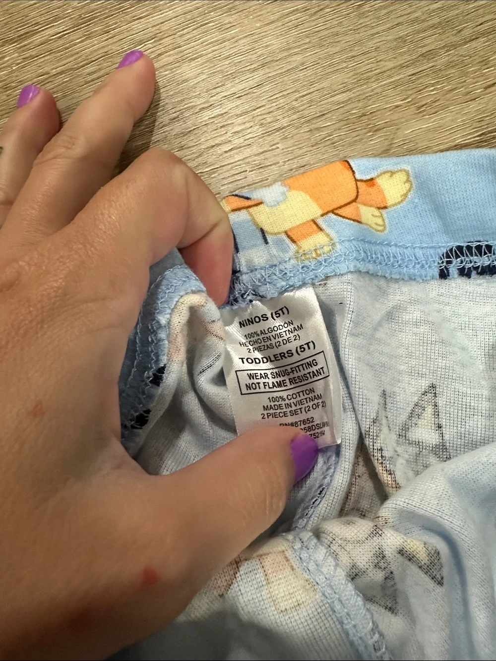 Kids Light Blue Character Pajama Pants - bluey pajama pants
